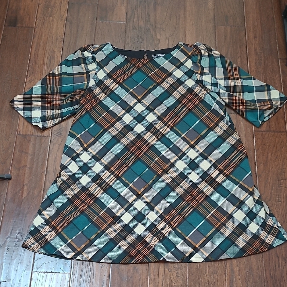Jessica Howard Green Plaid Dress size 3X
